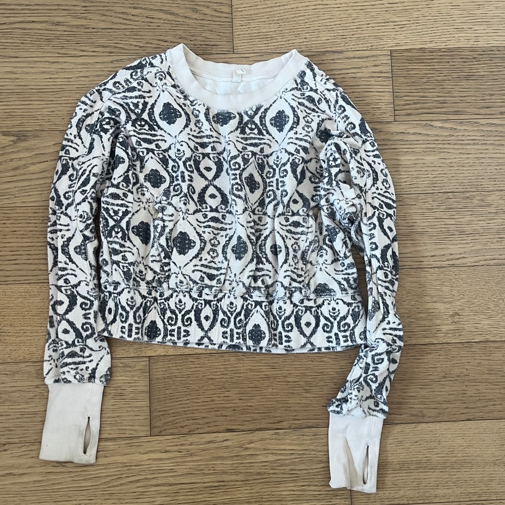 June Bug printed sweatshirt free people XS